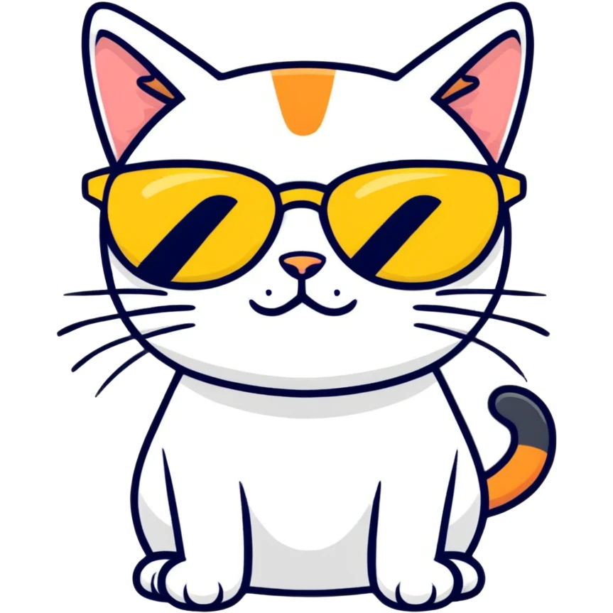 Cat with sunglasses emoji