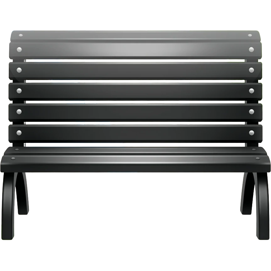 black bench icon map emoji