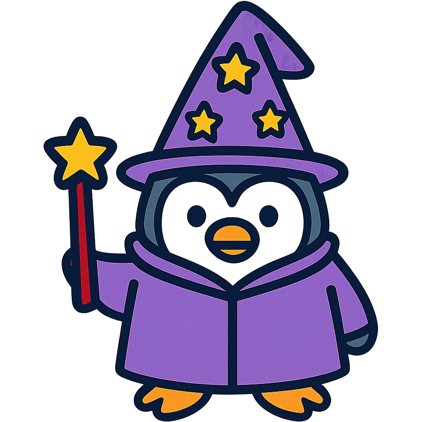 wizard penguin emoji