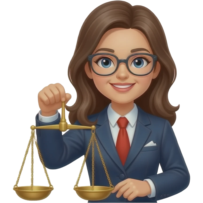 legal woman with libra and paragraphs emoji