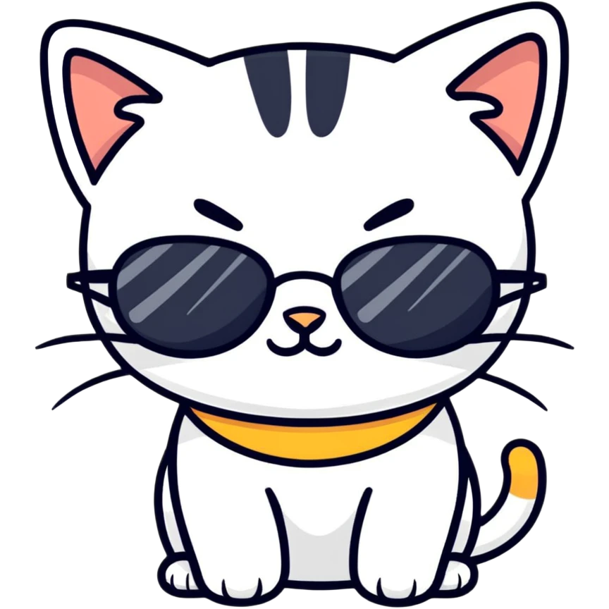 Cat with sunglasses emoji