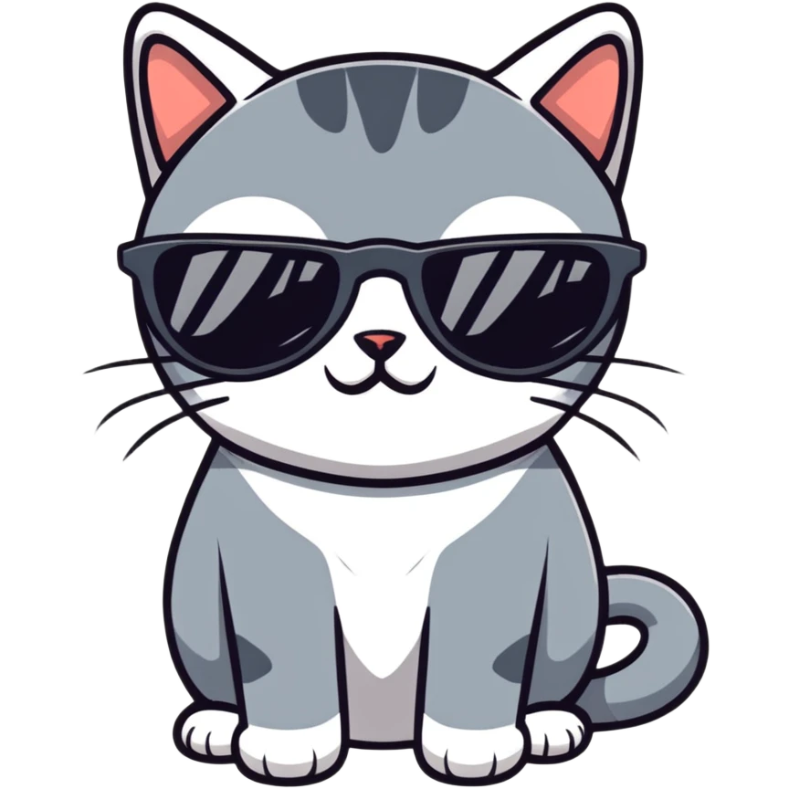 Cat with sunglasses emoji