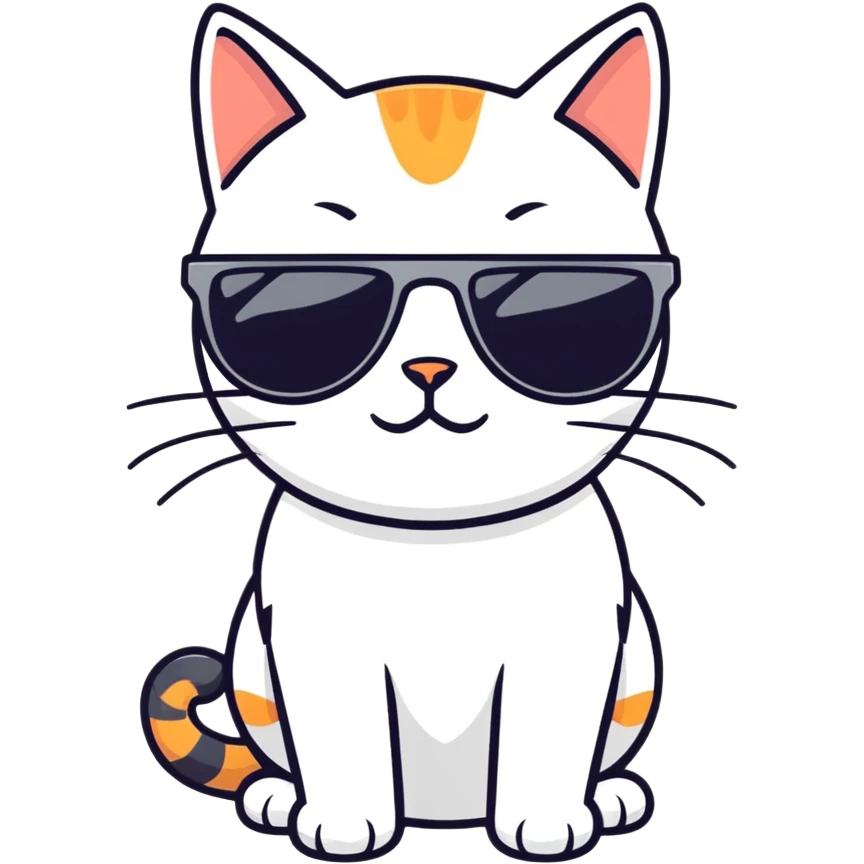 Cat with sunglasses emoji
