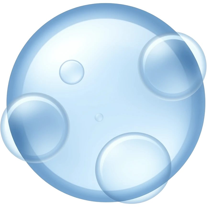 clear tiny air bubbles in air without human emoji