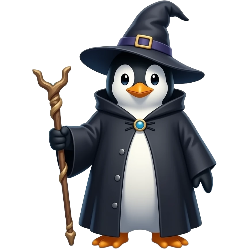 Penguin Wizard emoji