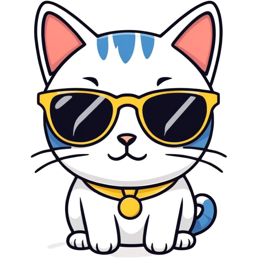 Cat with sunglasses emoji