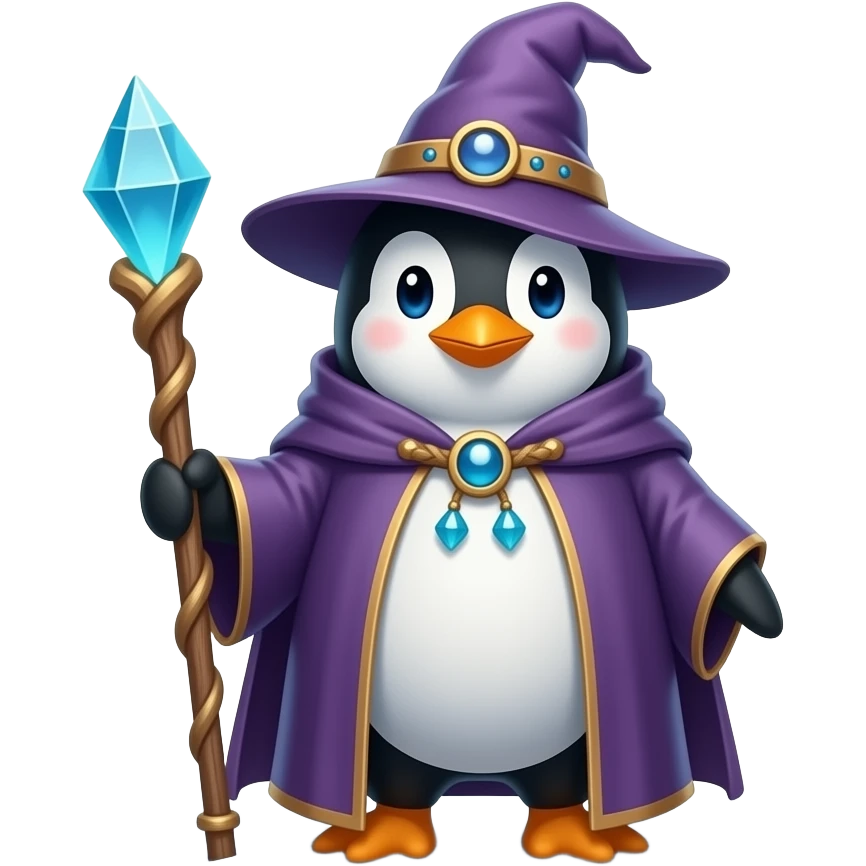 Penguin Wizard emoji