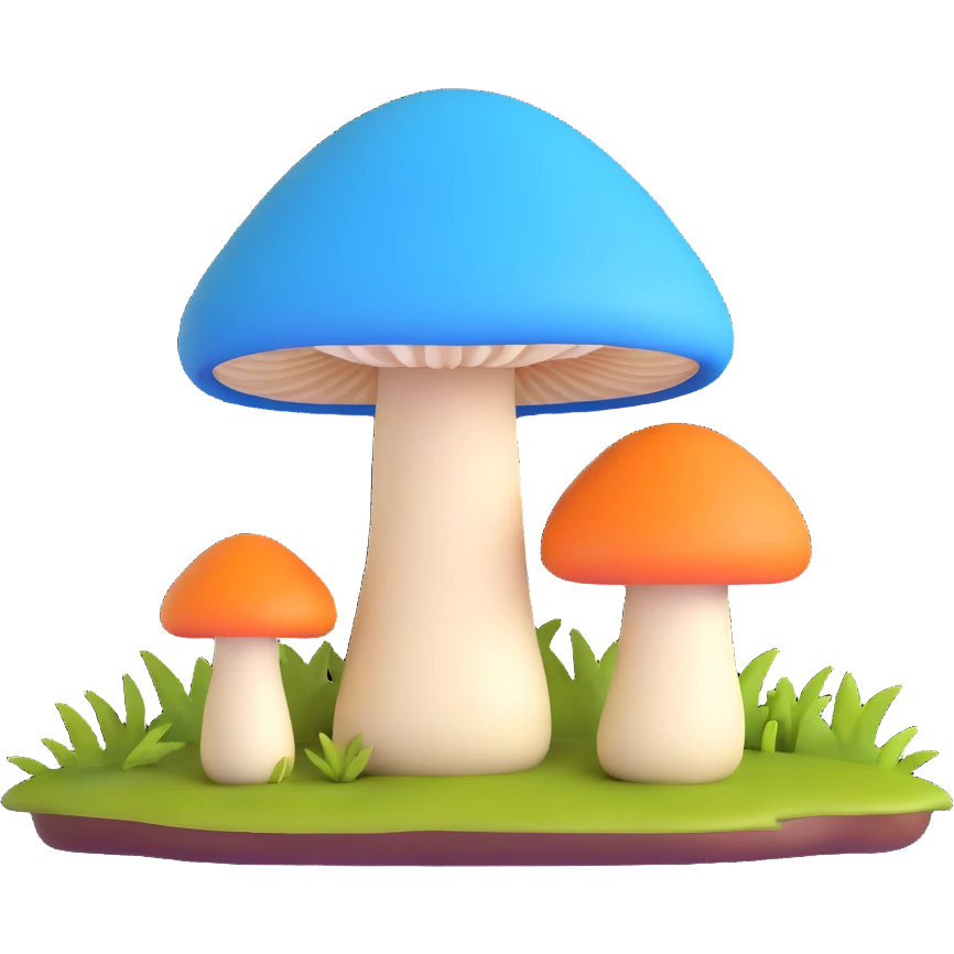 blue mushroom emoji
