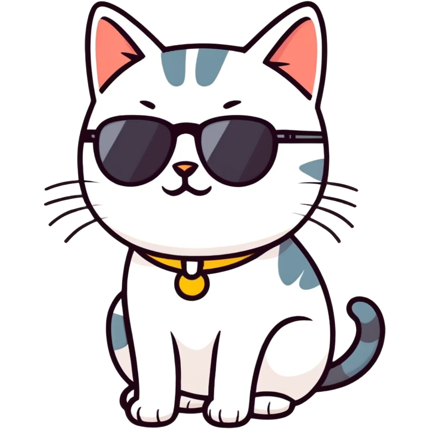 Cat with sunglasses emoji