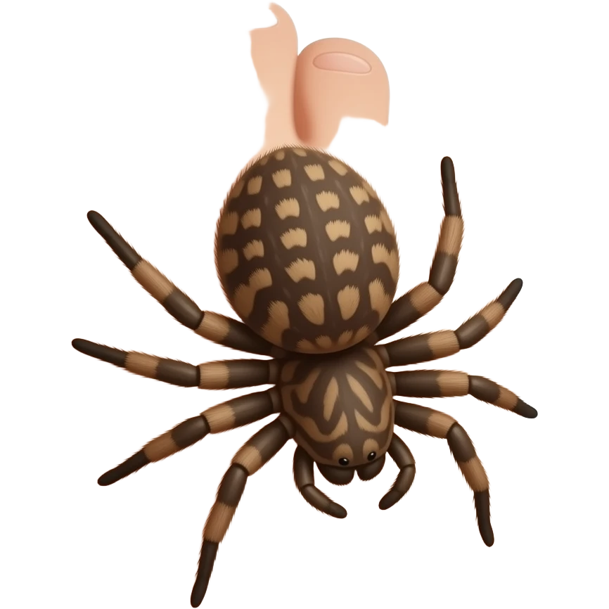 Паук ползет по ноге emoji