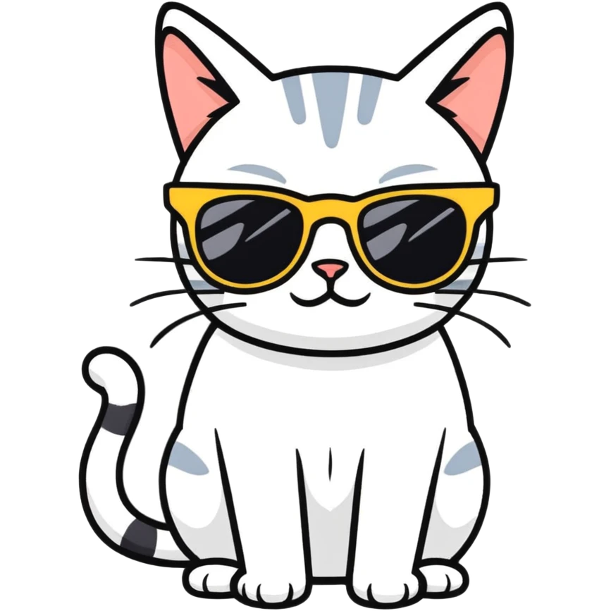 Cat with sunglasses emoji