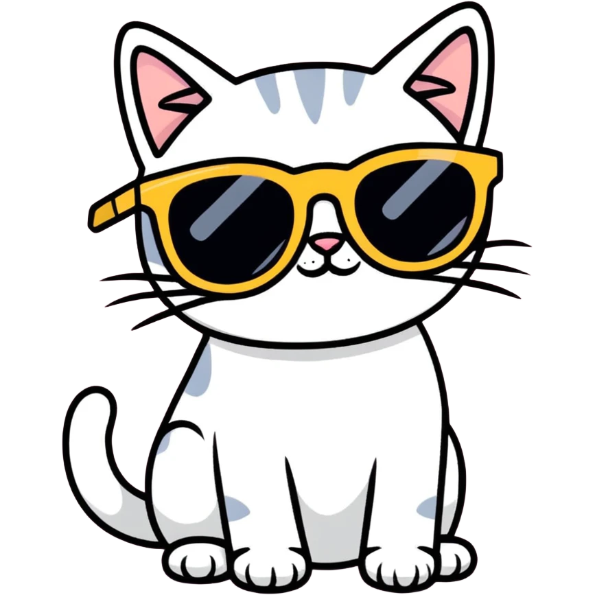 Cat with sunglasses emoji