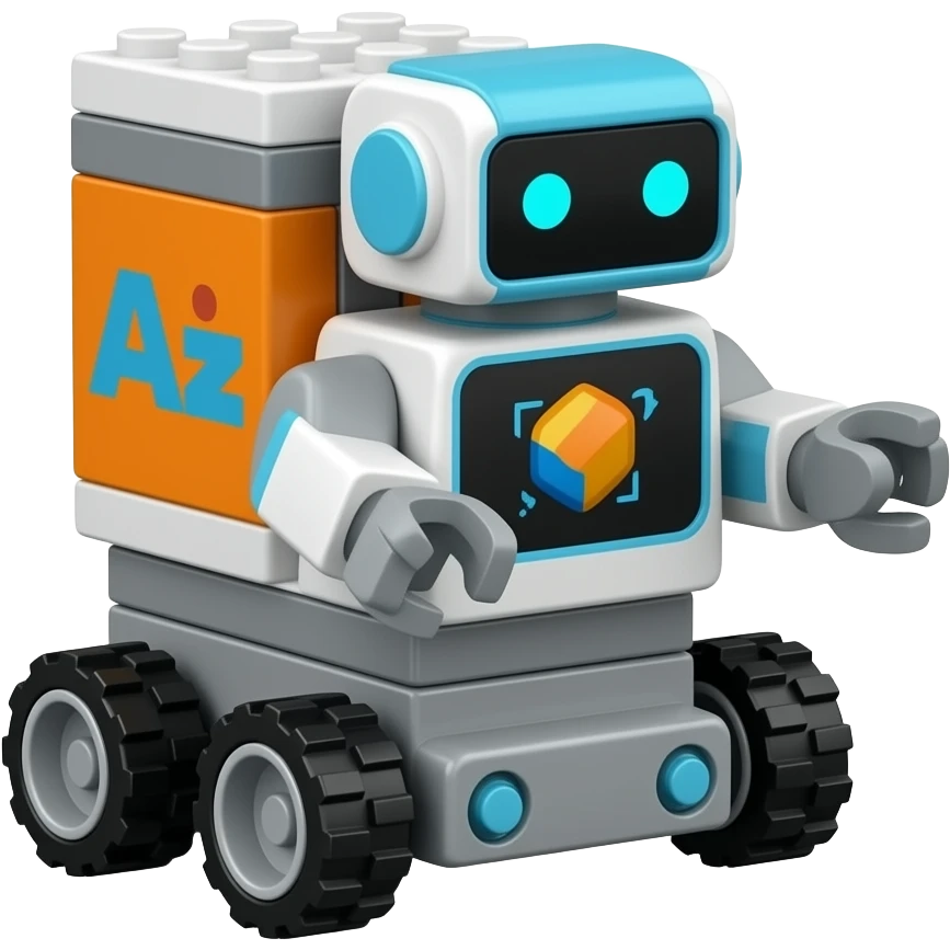 lego delivery robot AI emoji
