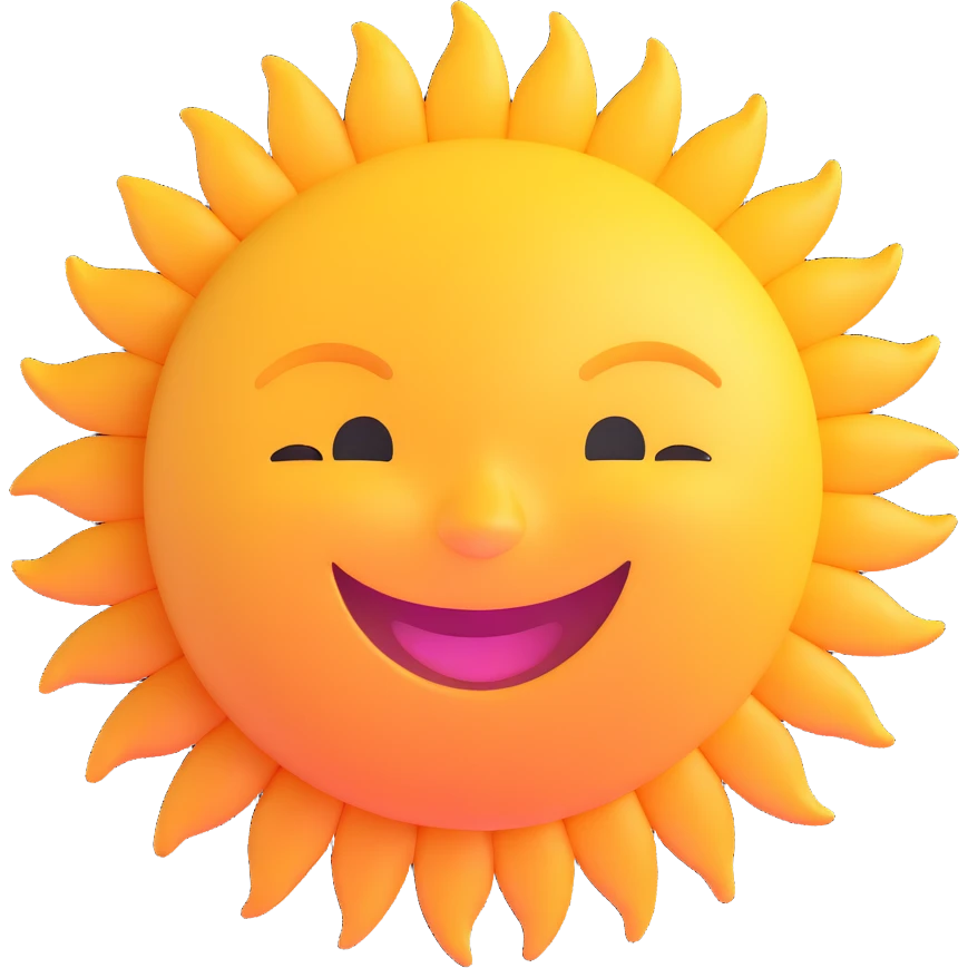 smiling sun emoji