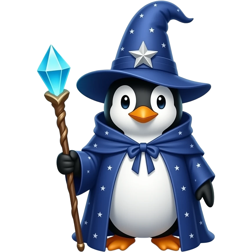 Penguin Wizard emoji