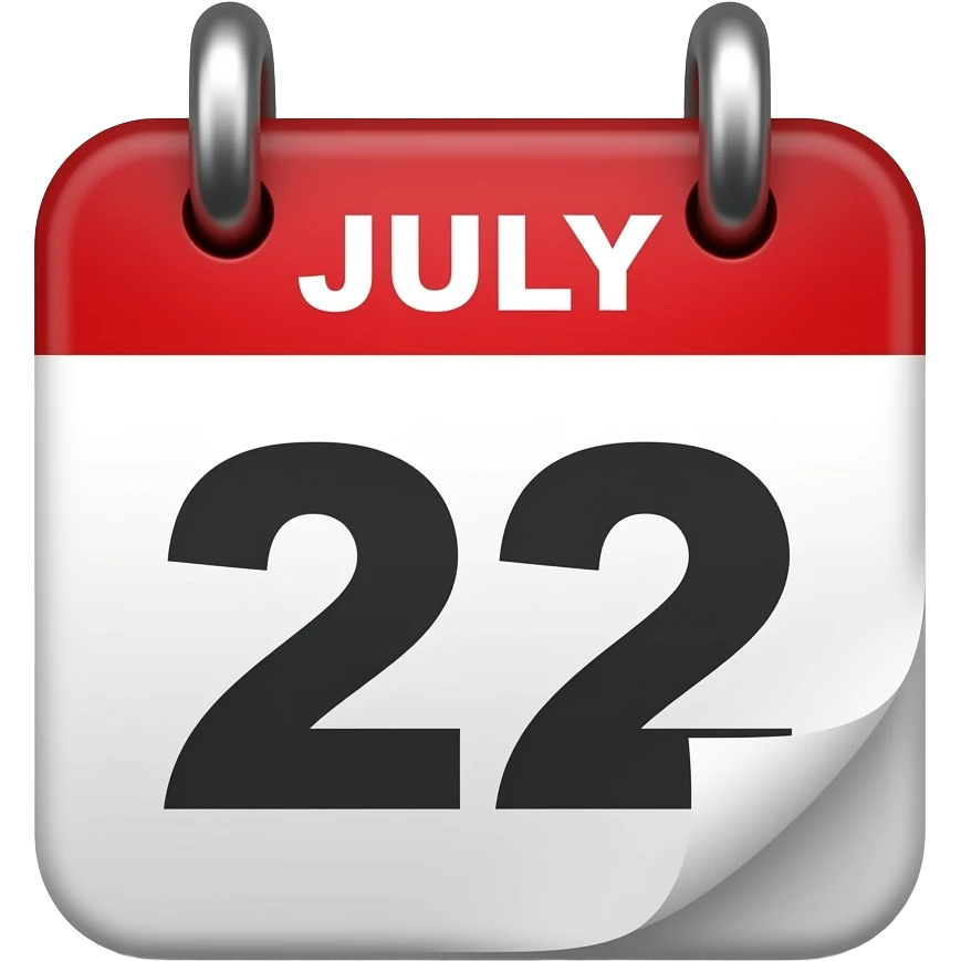 22 JULY emoji