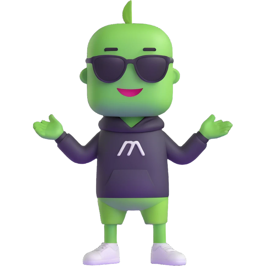 Dank meme character with cool vibes emoji