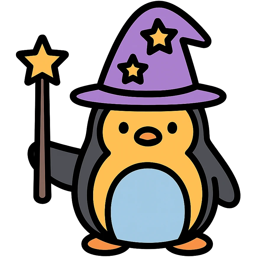 A wizard penguin emoji