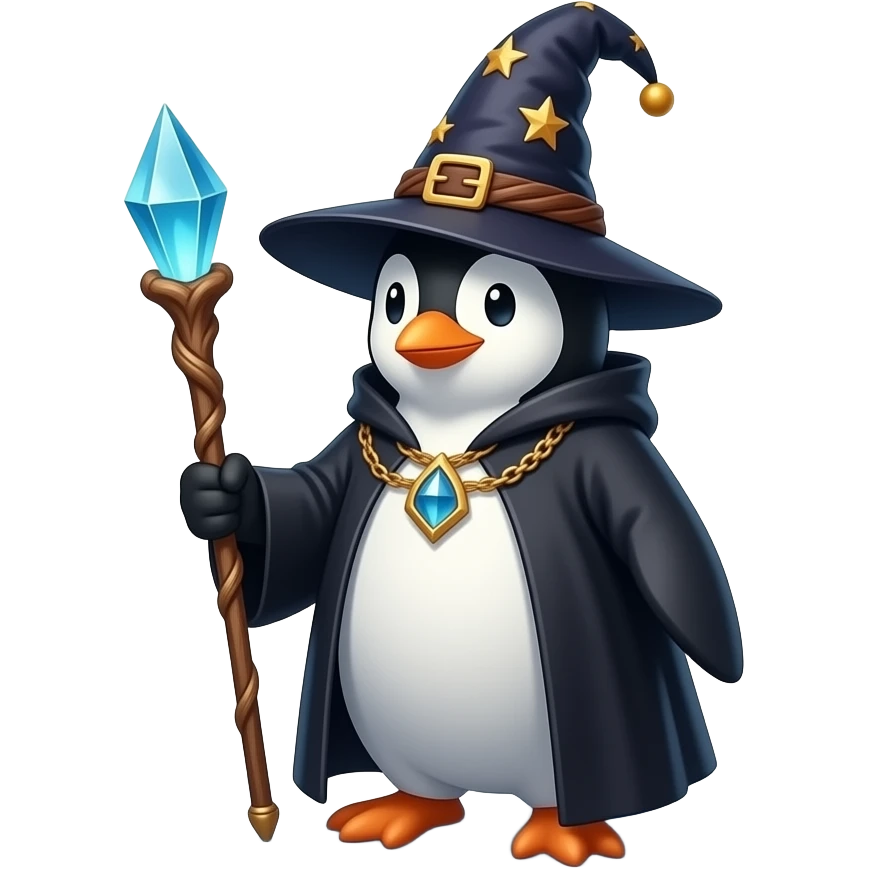 Penguin Wizard emoji