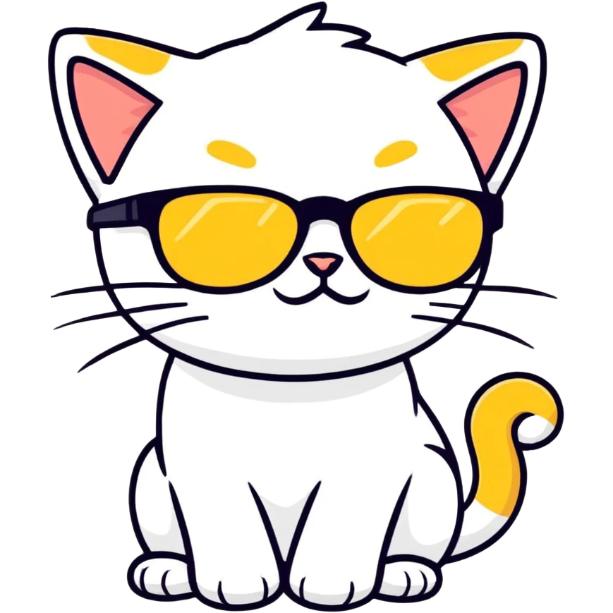 Cat with sunglasses emoji