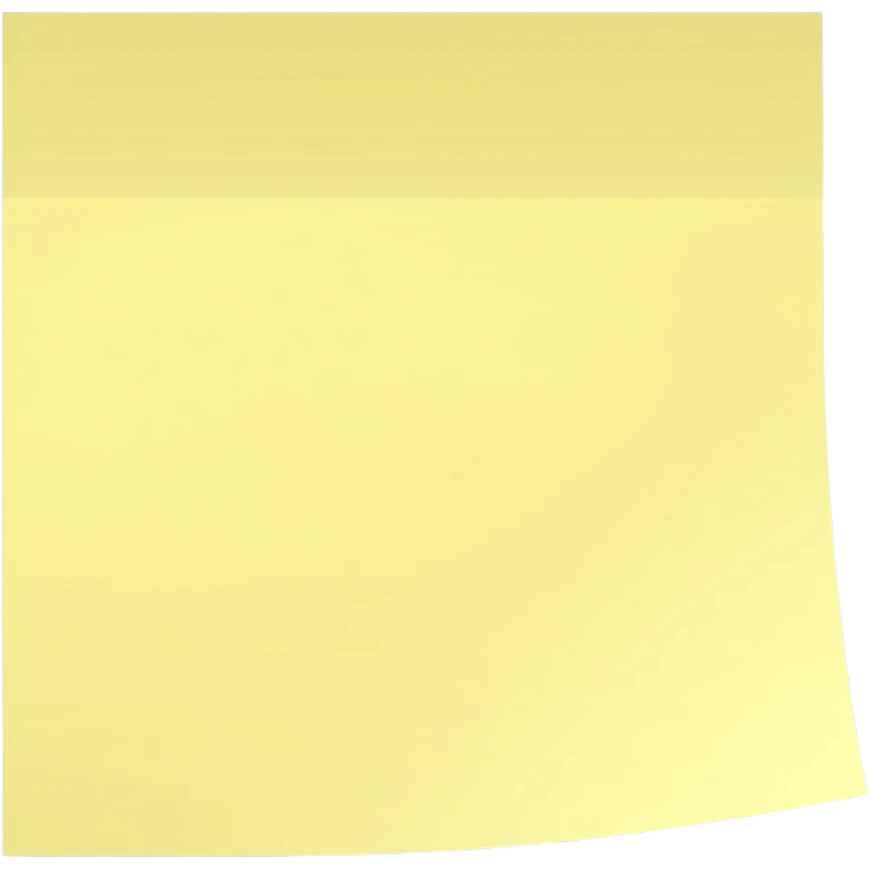 Yellow plain sticky note emoji
