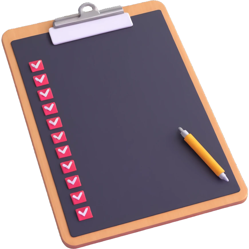 project plan clipboard with checkmarks emoji