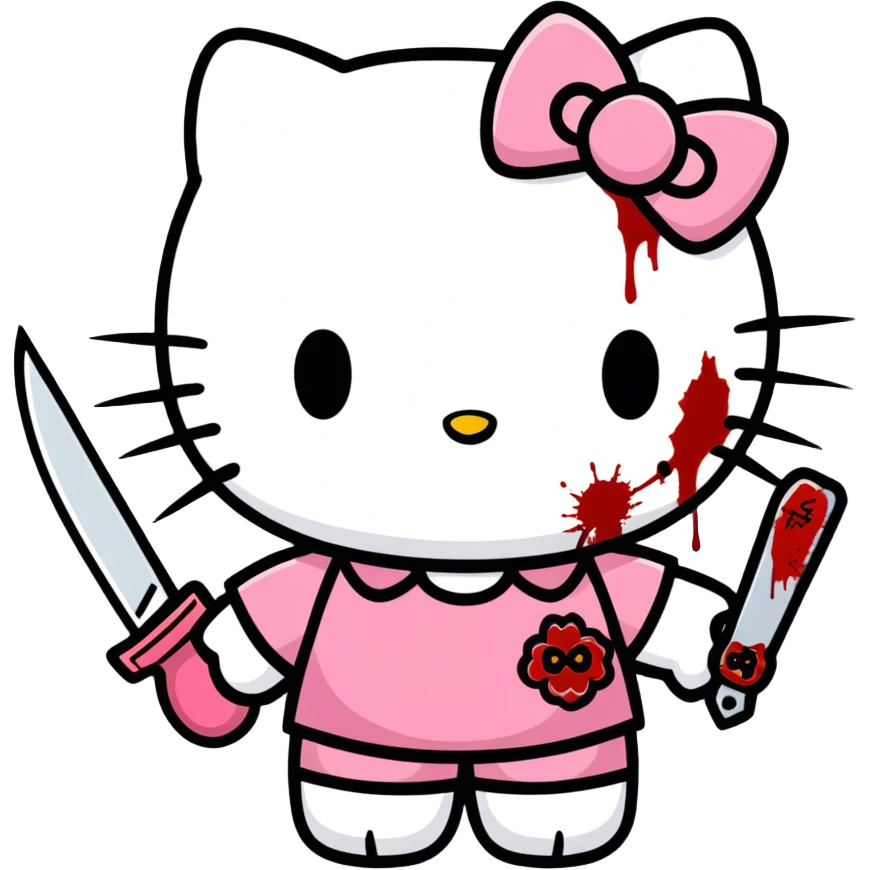 Hello kitty HORROR  emoji