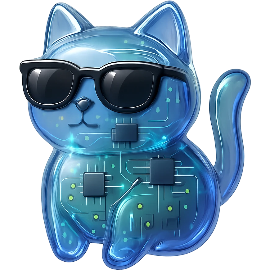 Cat wearing sunglasses emoji