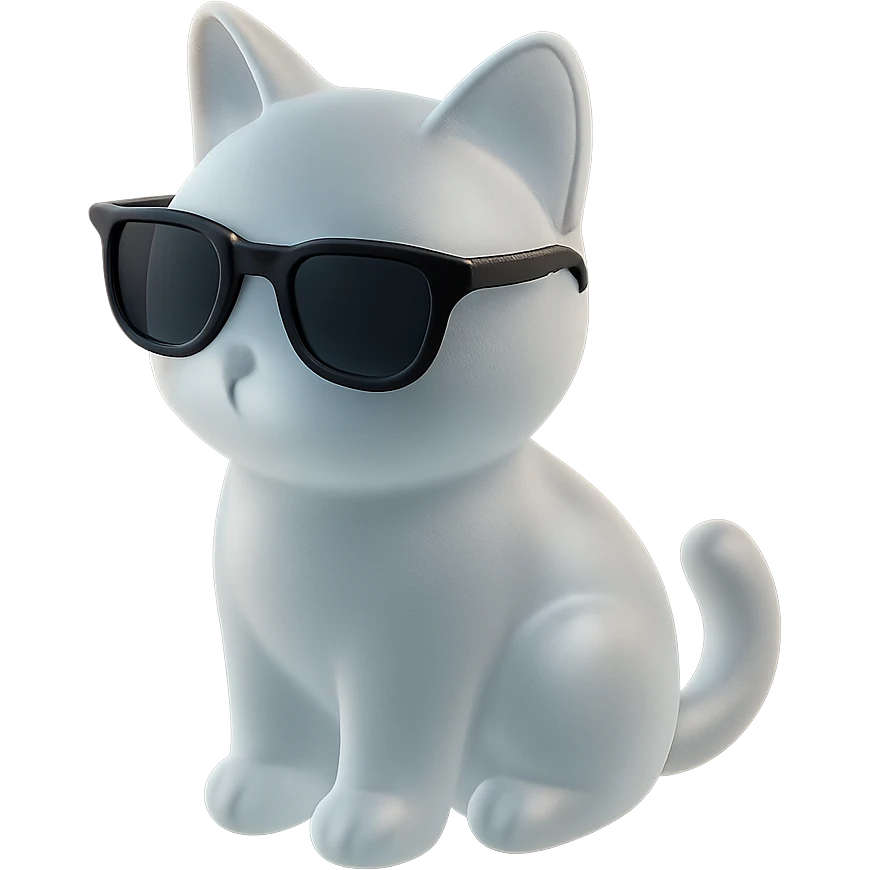 Cat wearing sunglasses emoji
