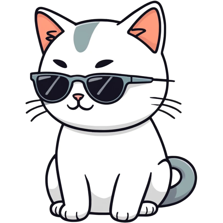 Cat with sunglasses emoji