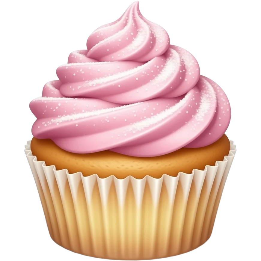 Cupcake with pink icing emoji
