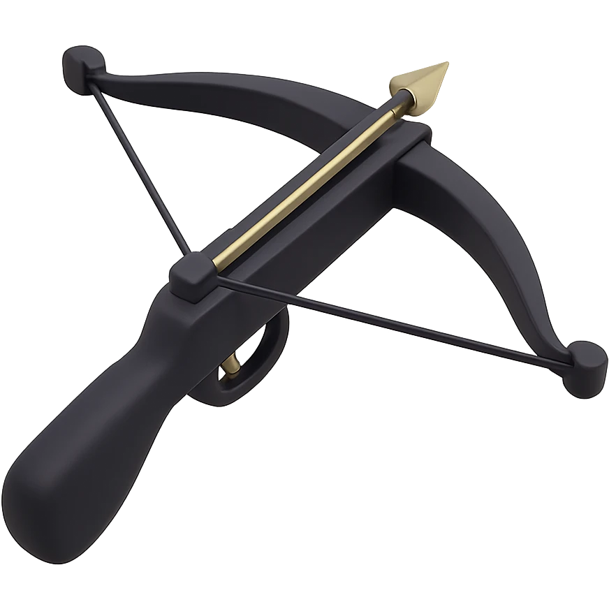 Purple cross bow emoji