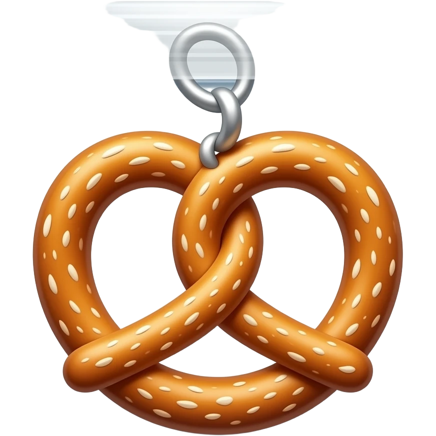 pretzels hanging in pretzel case emoji