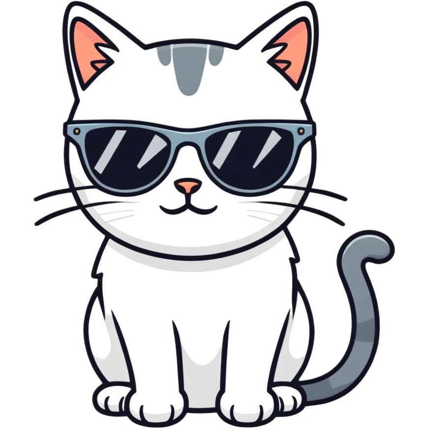 Cat with sunglasses emoji
