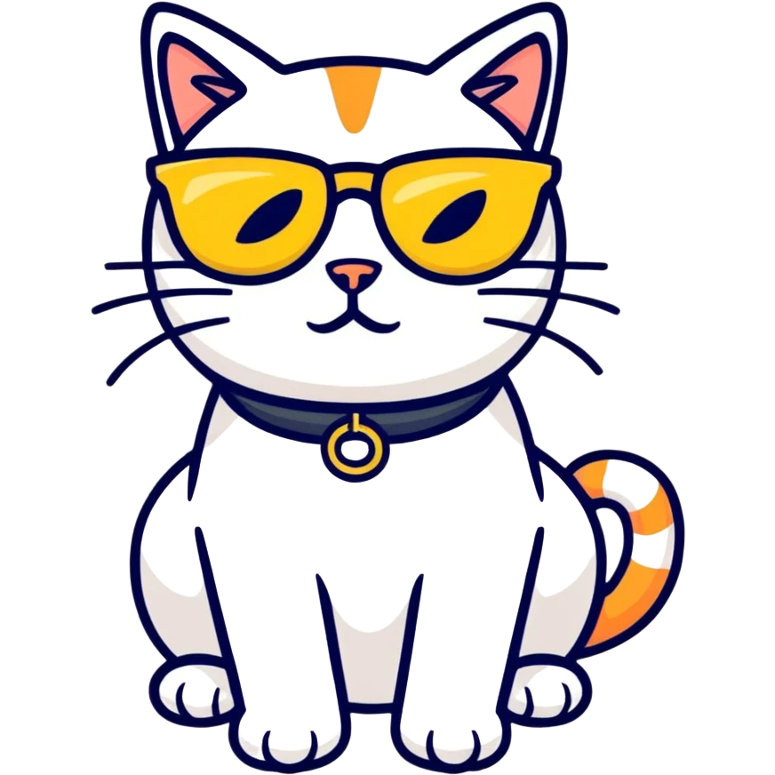 Cat with sunglasses emoji