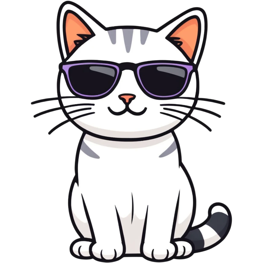 Cat with sunglasses emoji