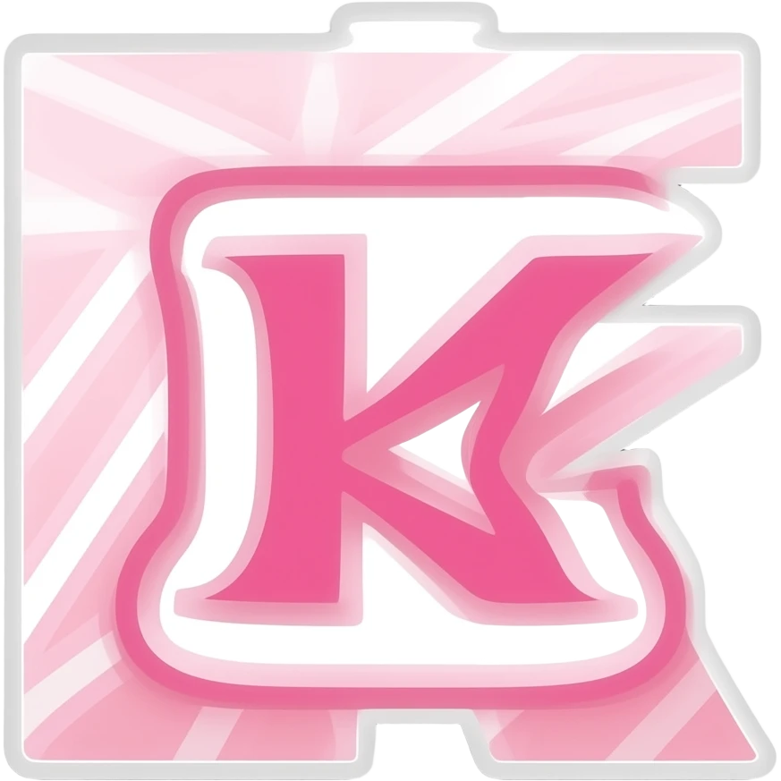 Pink letter emoji