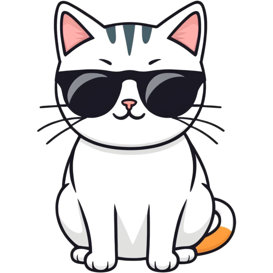 Cat with sunglasses emoji