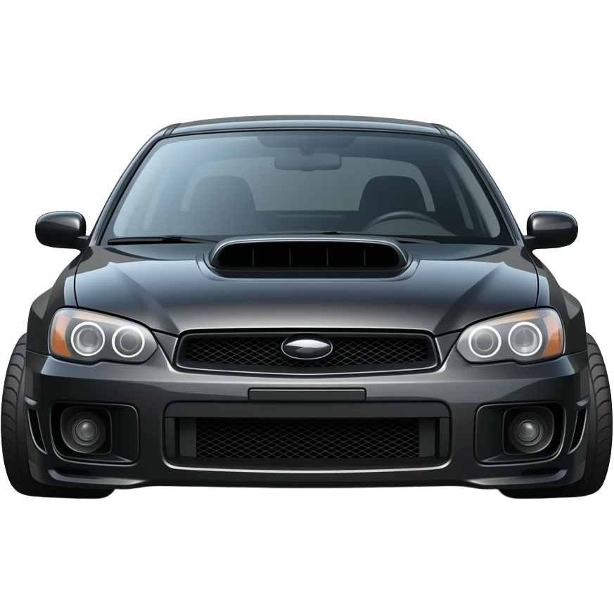 A 2003 WRX sti doing burnouts all black emoji
