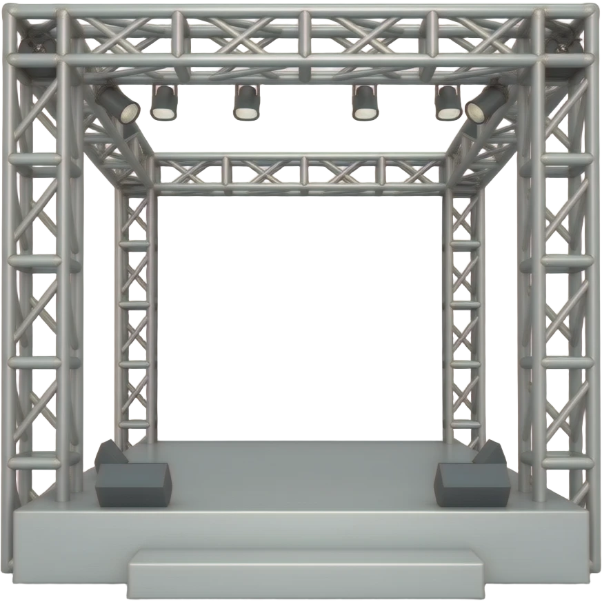 stage, truss frame, angle emoji