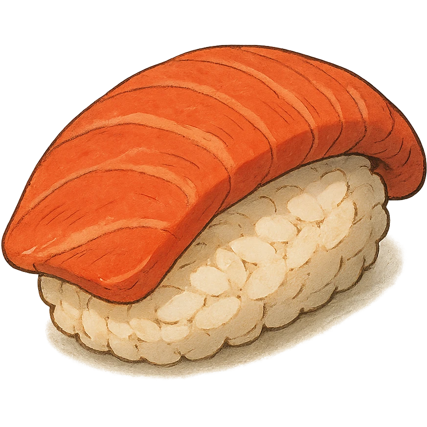 nigiri sushi, ghibli style emoji