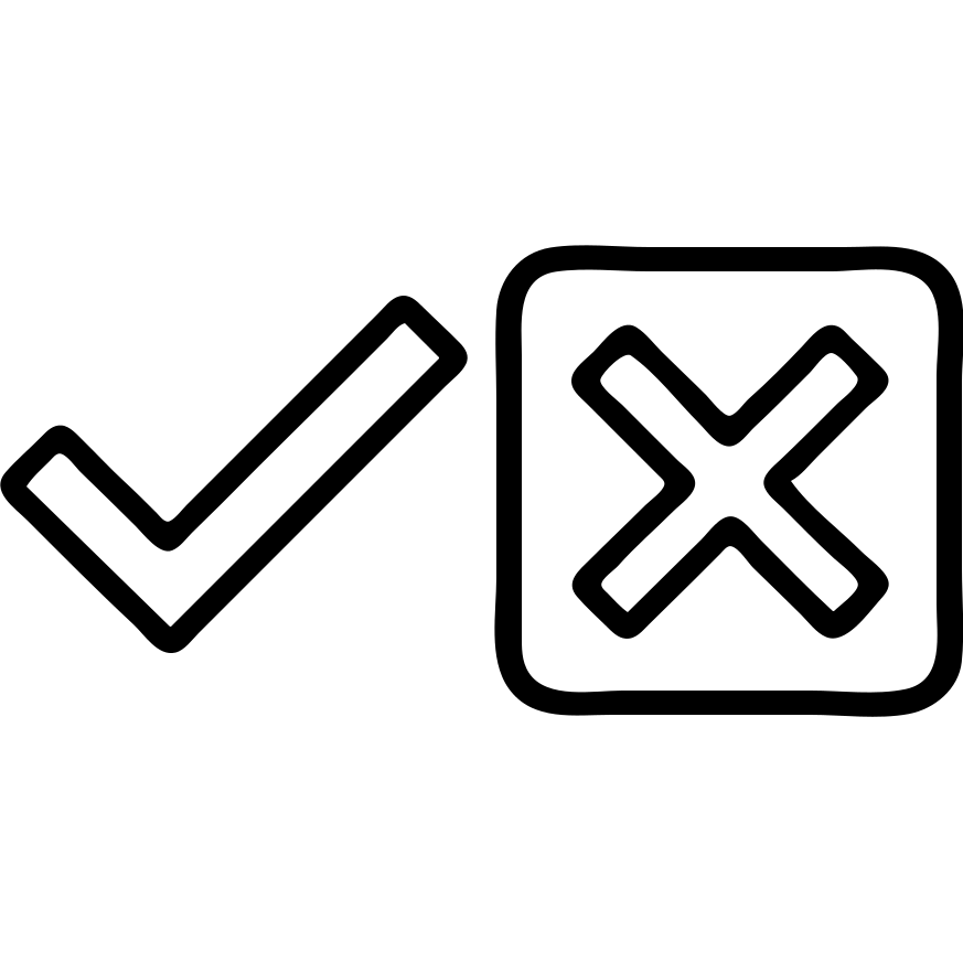 галочка и крестик emoji