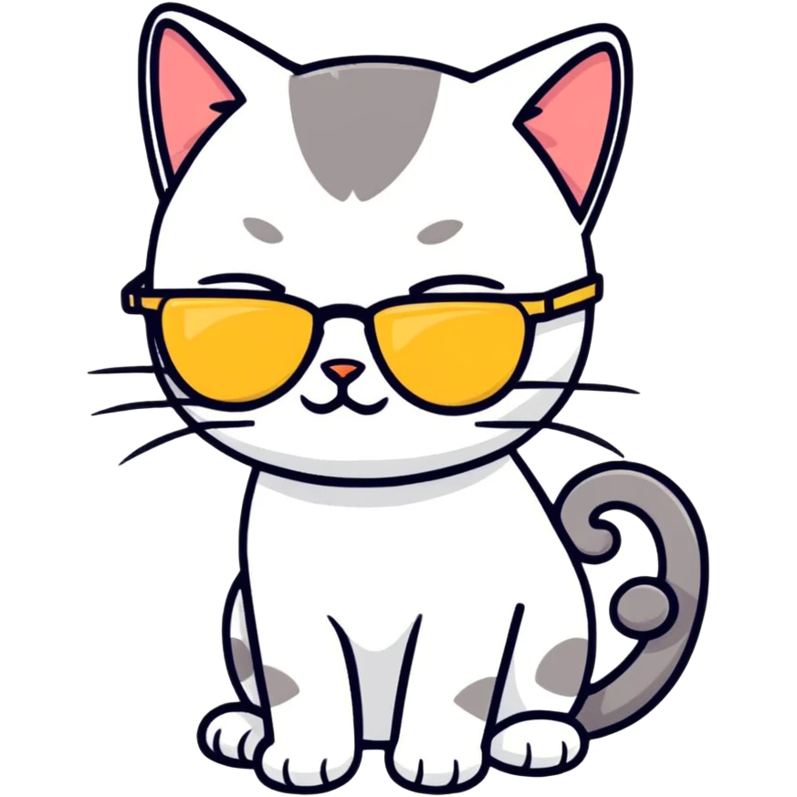 Cat with sunglasses emoji