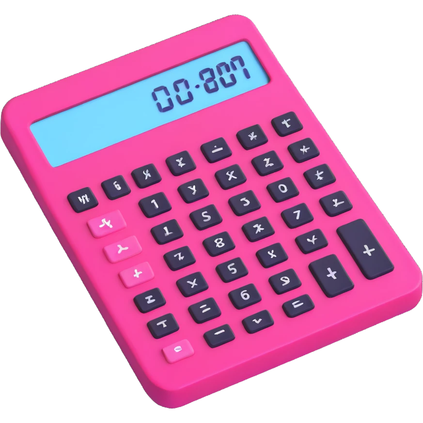 pink calculator emoji