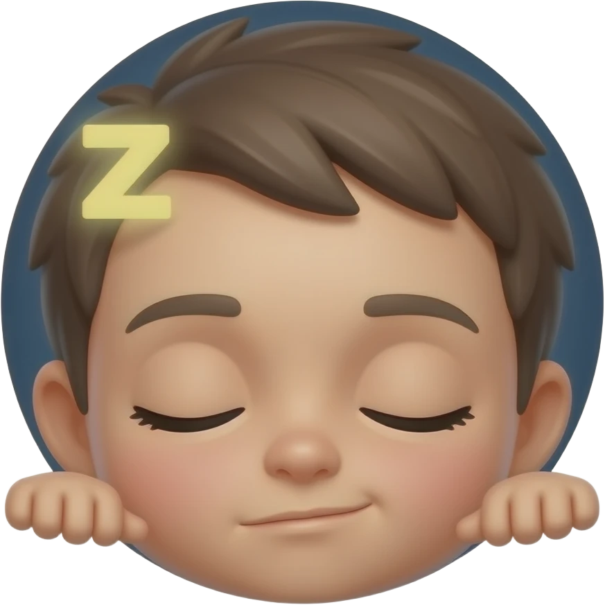 chico durmiendo soñando emoji