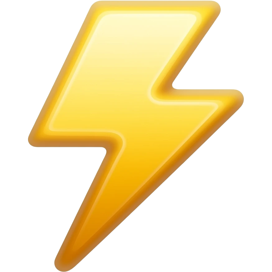 lightning yellow emoji
