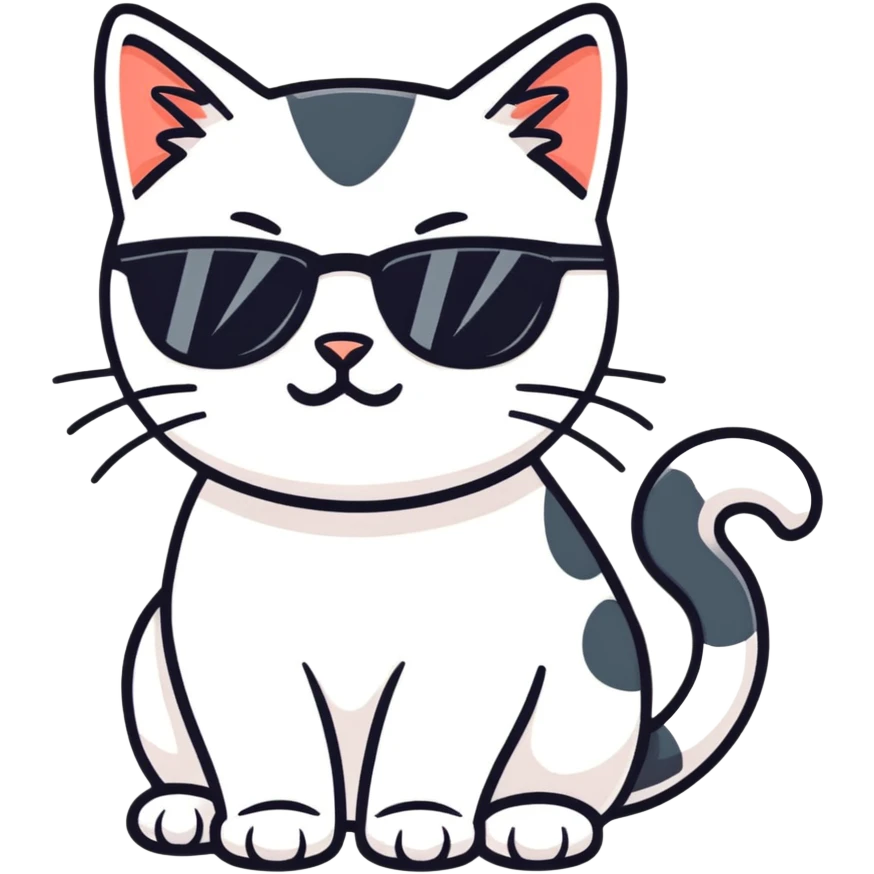 Cat with sunglasses emoji