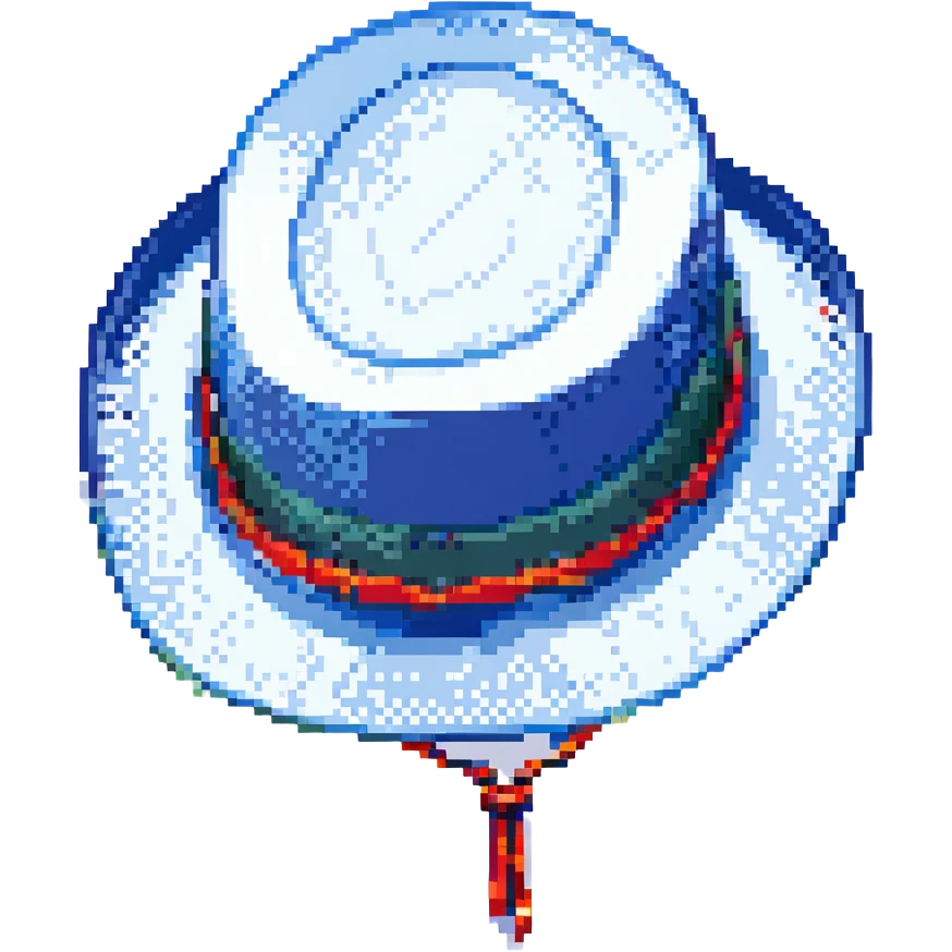 Синяя панамка со шнурком, no background emoji