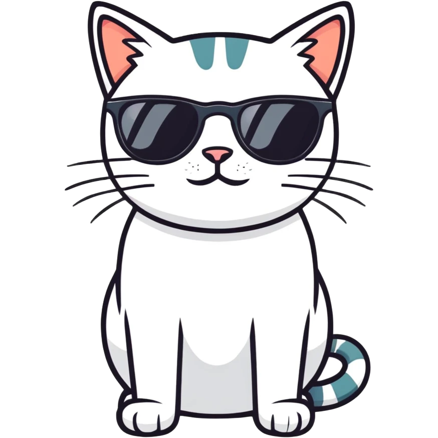 Cat with sunglasses emoji
