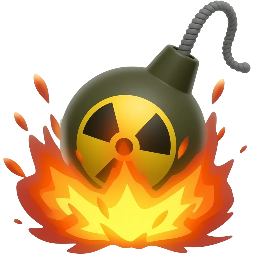 dropping nuke bomb emoji
